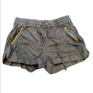 Love Tree navy blue linen shorts